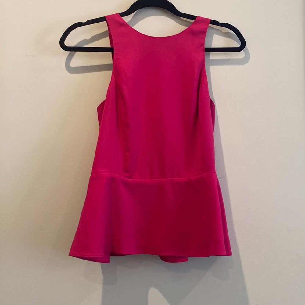 Hot pink Express peplum top